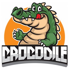 Funny Crocodile Wooden Puzzle Square by Sarkoni