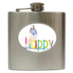 Happy Hip Flask (6 Oz) by SychEva