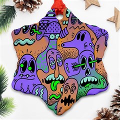 Trippy Aesthetic Halloween Ornament (snowflake) by Sarkoni