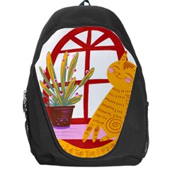 Cat Pet Ginger Art Animal Cartoon Backpack Bag by uniart180623