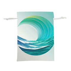 Tsunami Tidal Wave Wave Minimalist Ocean Sea Lightweight Drawstring Pouch (l) by uniart180623