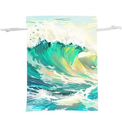 Waves Ocean Sea Tsunami Nautical Painting Lightweight Drawstring Pouch (xl) by uniart180623