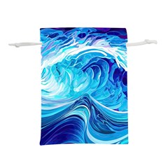 Tsunami Waves Ocean Sea Nautical Nature Water Lightweight Drawstring Pouch (s) by uniart180623