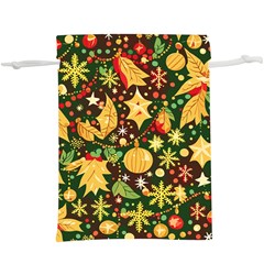 Christmas Pattern Lightweight Drawstring Pouch (xl) by Valentinaart