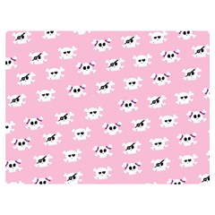 Girly Girlie Punk Skull Two Sides Premium Plush Fleece Blanket (extra Small) by Ket1n9