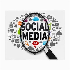 Social Media Computer Internet Typography Text Poster Small Glasses Cloth (2 Sides) by Ket1n9