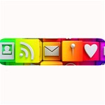 Colorful 3d Social Media Large Bar Mat 32 x8.5  Bar Mat