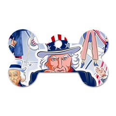 United States Of America Images Independence Day Dog Tag Bone (two Sides) by Ket1n9