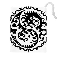 Ying Yang Tattoo Drawstring Pouch (5xl) by Ket1n9