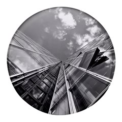 Architecture-skyscraper Round Glass Fridge Magnet (4 Pack) by Ket1n9