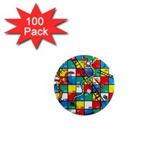 Snakes And Ladders 1  Mini Magnets (100 Pack)  by Ket1n9