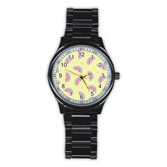 Watermelon Wallpapers  Creative Illustration And Patterns Stainless Steel Round Watch by Ket1n9