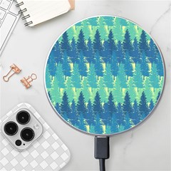 Christmas Trees Pattern Digital Paper Seamless Wireless Fast Charger(white) by Grandong