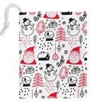 Christmas-themed-seamless-pattern Drawstring Pouch (4XL) Back