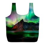 Aurora Borealis Nature Sky Light Full Print Recycle Bag (L) Back
