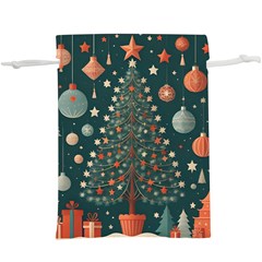 Tree Christmas Lightweight Drawstring Pouch (xl) by Vaneshop