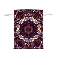 Rosette Kaleidoscope Mosaic Abstract Background Lightweight Drawstring Pouch (m) by Vaneshop