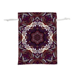 Rosette Kaleidoscope Mosaic Abstract Background Lightweight Drawstring Pouch (l) by Vaneshop