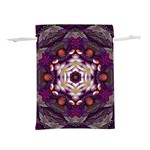 Rosette Kaleidoscope Mosaic Abstract Background Art Lightweight Drawstring Pouch (M) Back