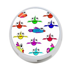 Fish Swim Cartoon Funnycute 4-port Usb Hub (two Sides) by Sapixe
