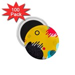 Abstract Colorful Pattern Shape Design Background 1.75  Magnets (100 pack)  Front
