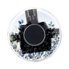 Green And Gold Eucalyptus Leaf On-the-go Memory Card Reader by Jack14