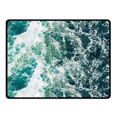 Blue Ocean Waves Fleece Blanket (small) by Jack14