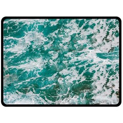 Blue Ocean Waves 2 Fleece Blanket (large) by Jack14