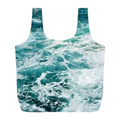 Blue Crashing Ocean Wave Full Print Recycle Bag (l) by Jack14