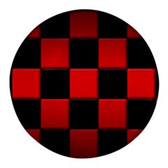 Black And Red Backgrounds- Round Glass Fridge Magnet (4 Pack) by Amaryn4rt