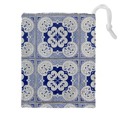 Ceramic-portugal-tiles-wall Drawstring Pouch (4xl) by Amaryn4rt