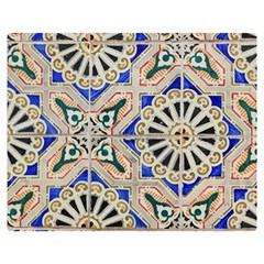 Ceramic-portugal-tiles-wall- Premium Plush Fleece Blanket (medium) by Amaryn4rt