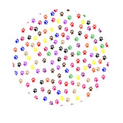 Paw Prints Background Mini Round Pill Box by Amaryn4rt