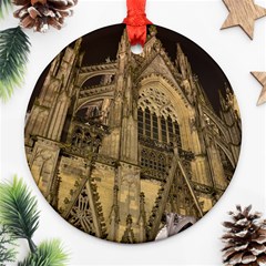 Cologne-church-evening-showplace Round Ornament (two Sides) by Amaryn4rt