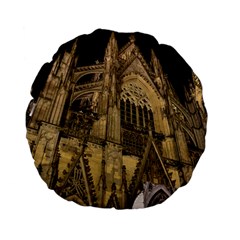 Cologne-church-evening-showplace Standard 15  Premium Flano Round Cushions by Amaryn4rt