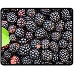 Blackberries-background-black-dark Fleece Blanket (Medium) 60 x50  Blanket Front