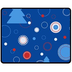 Christmas Pattern Tree Design Fleece Blanket (medium) by Amaryn4rt