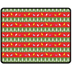 Christmas-papers-red-and-green Fleece Blanket (medium) by Amaryn4rt