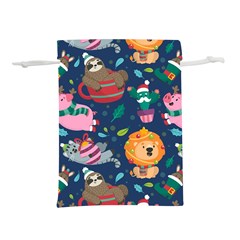 Funny-animal Christmas-pattern Lightweight Drawstring Pouch (s) by Amaryn4rt