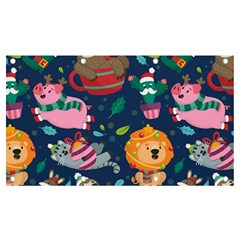 Funny-animal Christmas-pattern Banner And Sign 7  X 4  by Amaryn4rt