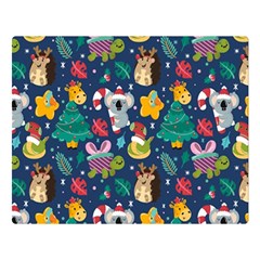 Colorful-funny-christmas-pattern  --- Two Sides Premium Plush Fleece Blanket (large) by Amaryn4rt
