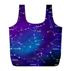 Realistic-night-sky-poster-with-constellations Full Print Recycle Bag (l) by Amaryn4rt