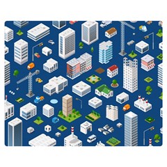 Isometric-seamless-pattern-megapolis Premium Plush Fleece Blanket (medium) by Amaryn4rt