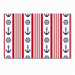 Nautical-papers-nautical-background Postcards 5  x 7  (Pkg of 10) Front