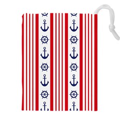 Nautical-papers-nautical-background Drawstring Pouch (4xl) by Amaryn4rt
