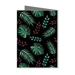 Tropical Leaves Pattern Mini Greeting Cards (Pkg of 8) Left