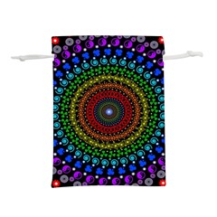3d Psychedelic Shape Circle Dots Color Lightweight Drawstring Pouch (s) by Modalart