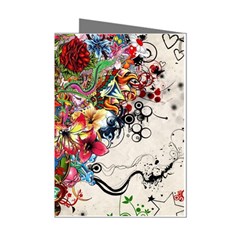 Valentine s Day Heart Artistic Psychedelic Mini Greeting Cards (pkg Of 8) by Modalart