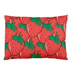 Texture Sweet Strawberry Dessert Food Summer Pattern Pillow Case (Two Sides) Back