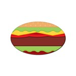 Cake Cute Burger Sticker (Oval) Front